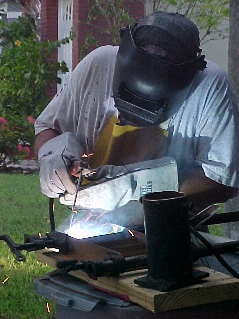 yep its me welding the ingot mold